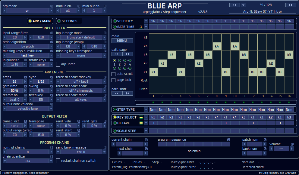 BlueARP Arpeggiator
