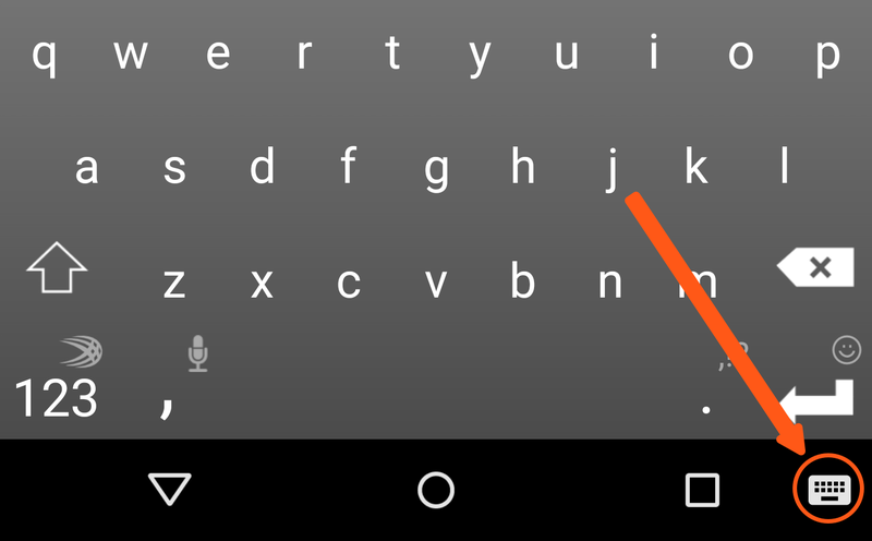 Android keyboard button