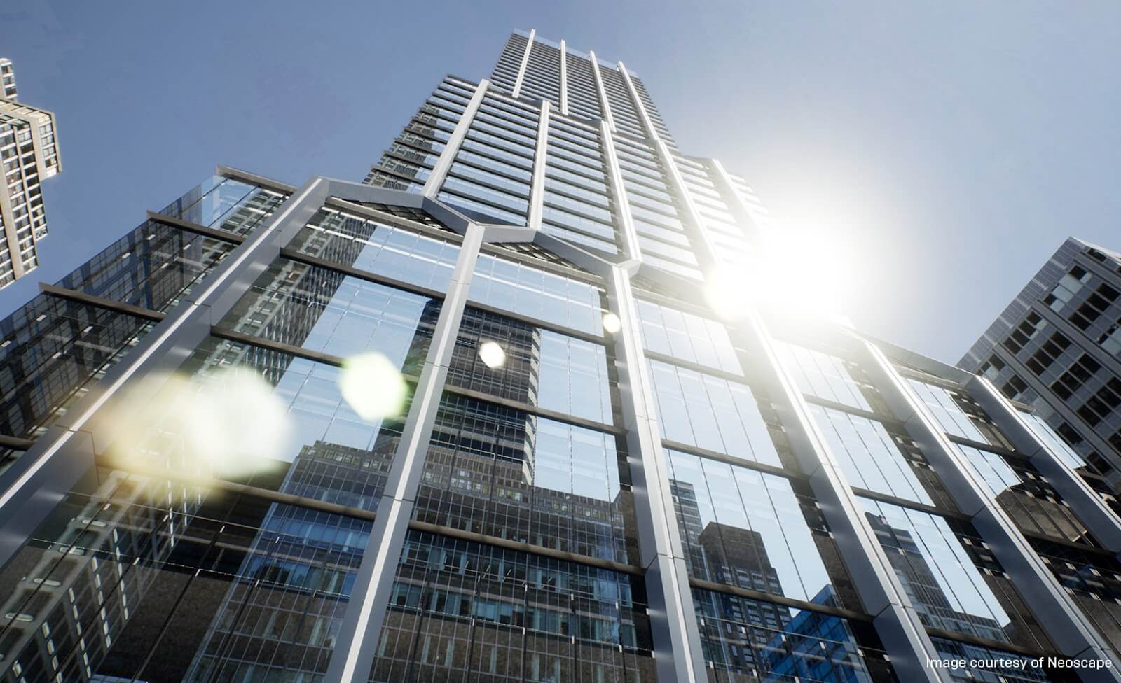 (Ray traced building)